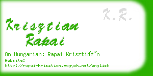 krisztian rapai business card